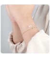 Ring Oval Shape CZ Setting Bracelet BRS-556-GP